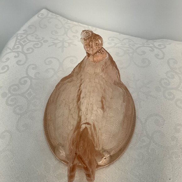 Vintage Pink Glass Hen on Nest TOP ONLY - Picture 4 of 6